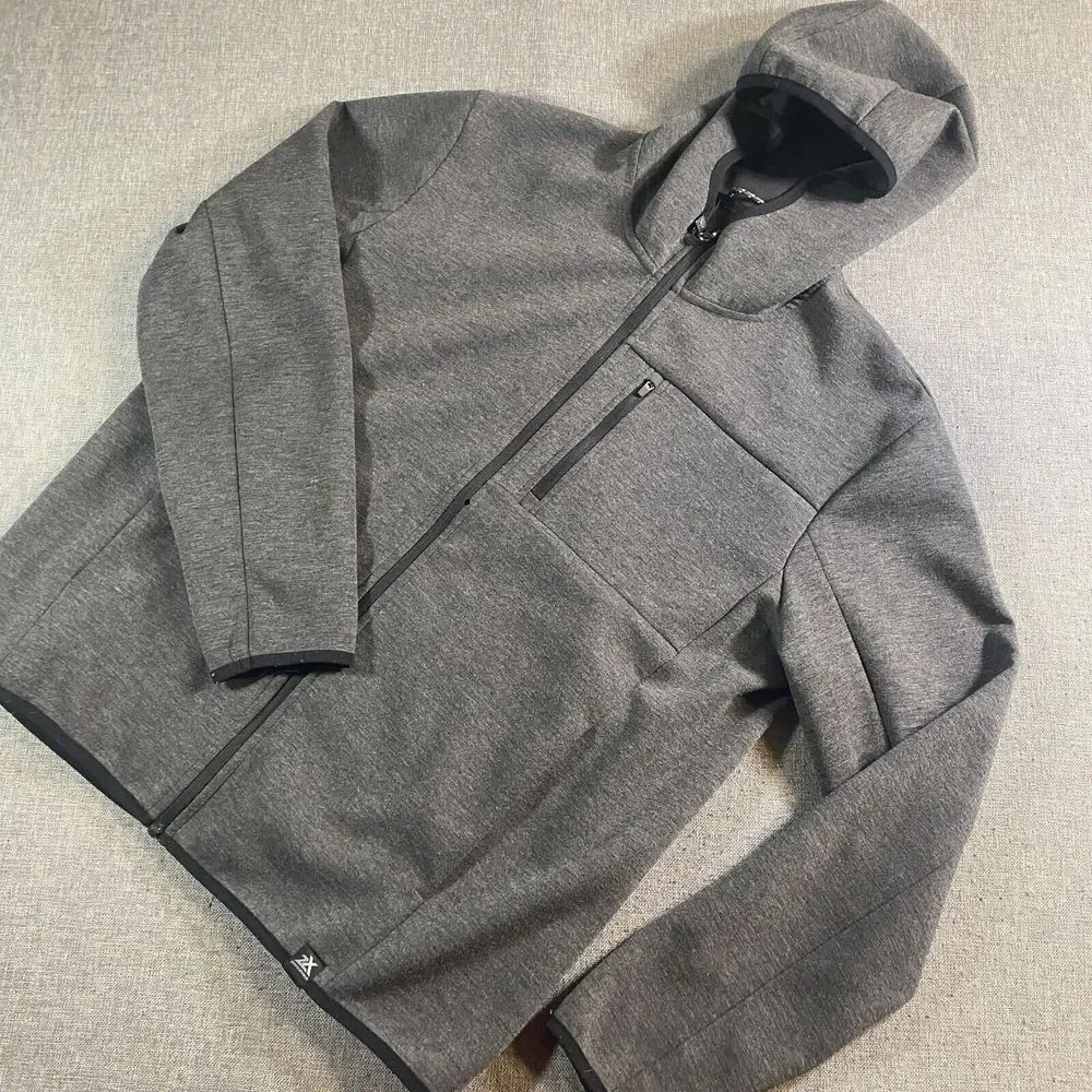Zeroxposur Full Zip‎ Fleece Performance Jacket Mens Size Large Grey Lightweight